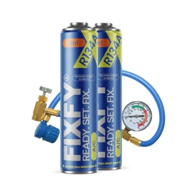 Afbeelding van FIXFY 3 in 1 koelmiddelvervanging R134a met olie en afdichting, set slang manometer, 500 x 2 ml, voor auto airconditioning 1995 2016