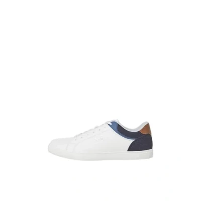 Afbeelding van Jack &amp; Jones Jfwjordan Sneakers laag, Heren, Maat: 40, Bright white/navy blazer/coronet blue Imitatieleer/ textiel