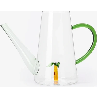 Afbeelding van Glazen gieter met palmboom cadeautip kerst
