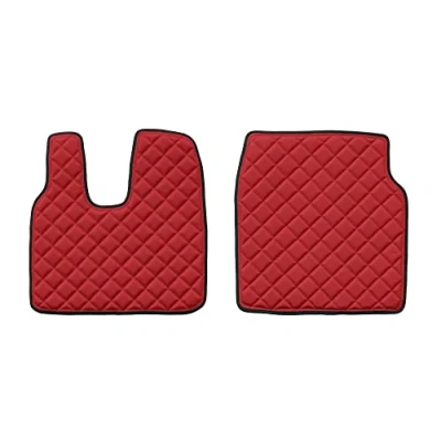 Afbeelding van F CORE truck accessoires Vloermatten (bestuurder + passagier) geschikt voor MAN TGS TGM TGL 01.13 12.19 L CAB LX ROOD