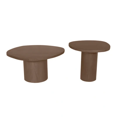 Afbeelding van Salontafel Mirre set van 2 walnoot