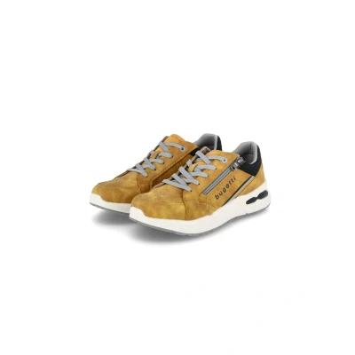 Afbeelding van bugatti Sneakers laag, Heren, Maat: 40, Gelb Kunststof/ textiel
