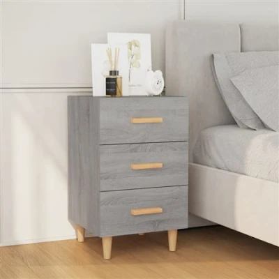 Afbeelding van vidaXL Nachtkastje 40x40x66 cm bewerkt hout grijs sonoma eikenkleurig