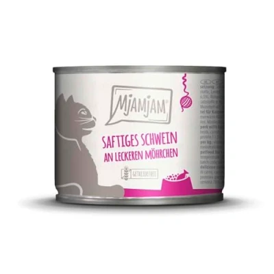 Afbeelding van 6x200g MjAMjAM sappig varken op heerlijke wortelen nat kattenvoer