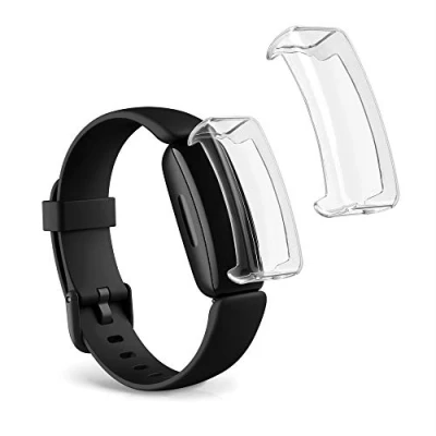 Afbeelding van kwmobile 2x smartwatch hoes geschikt voor Fitbit Inspire 3 / 2 Ace hoesje Siliconen sporthorloge cover Activity tracker case in transparant