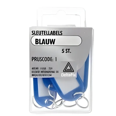 Afbeelding van Sleutellabels blauw 5st Deltafix