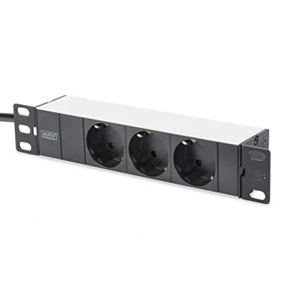 Afbeelding van Digitus DN 95411 10 inch Stekkerdoos voor patchkast Geschikt kastdiepte: vanaf 300 mm Zwart