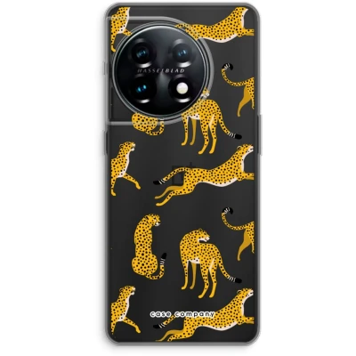 Afbeelding van Case Company® hoesje geschikt voor OnePlus 11 Luipaard Soft Cover Telefoonhoesje Bescherming aan alle Kanten en Schermrand