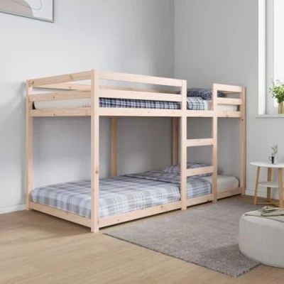 Afbeelding van vidaXL Stapelbed massief grenenhout 90x190 cm