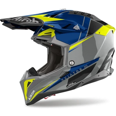 Afbeelding van Airoh Aviator 3 Push Blue Helmet L Maat Helm