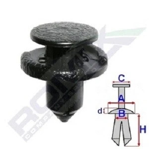 Afbeelding van ROMIX C10077 Clip, sier /beschermingslijst TOYOTA: Yaris I Hatchback