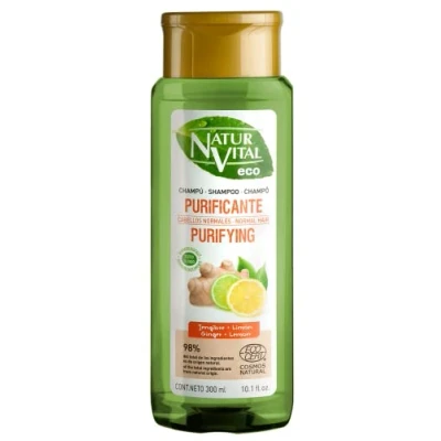 Afbeelding van Zuiverende Shampoo Naturvital Eco Citroen Gember (300 ml)