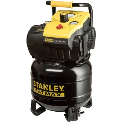 Afbeelding van Stanley Fatmax Luchtcompressor FMXCM0021E TAB 200/10/24V 24L/10Bar Europese Snelkoppeling Olievrije Compressor Metaal Geel/Zwart