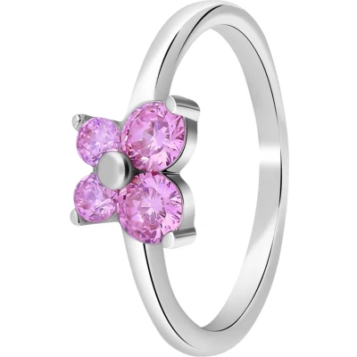 Afbeelding van Lucardi Schmetterling Zirkonia Ring voor kinderen, Maat: 41, Silver