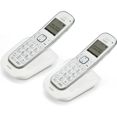 Afbeelding van Fysic FX 9000 DUO Senioren DECT telefoon met grote toetsen en 2 handsets, wit White