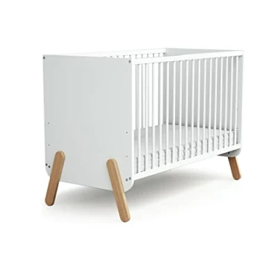 Afbeelding van AT4 Kinderbed PIRATE in hout Wit en Beuken 60 x 120 cm