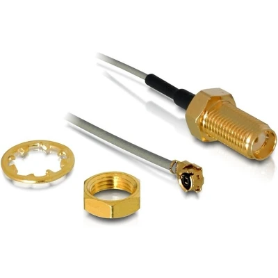 Afbeelding van MHF I (v) SMA kabel Micro Coax (1,13 mm) 50 Ohm / grijs 1 meter