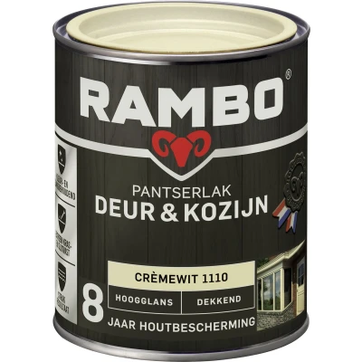 Afbeelding van Rambo Pantserlak Deur &amp; Kozijn Dekkend Hoogglans Cremewit 1110
