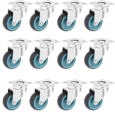 Afbeelding van BAOLIHUI 12 stuks 50 mm zware zwenkwielen voor meubels, kleine rubberen wielen lasten, kg per wiel, transport, werkbank,