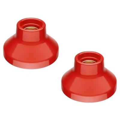 Afbeelding van ledscom.de 2 stuks ELEKTRA plafondlamp/fitting, porselein, glanzend rood, 1 x E27 max. 300 W