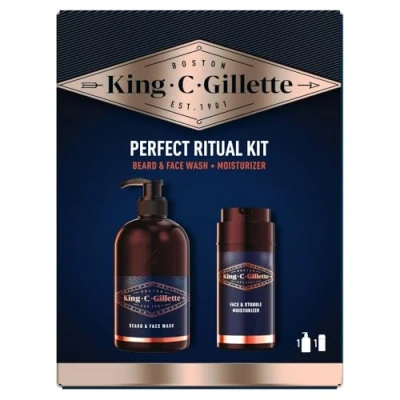Afbeelding van King C. Gillette Baard en Gezichtsreiniger gezicht stoppelbaard Moisturizer Ritual Kit
