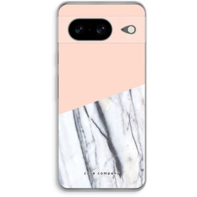 Afbeelding van Case Company® hoesje geschikt voor Google Pixel 8 A touch of peach Soft Cover Telefoonhoesje Bescherming aan alle Kanten en Schermrand