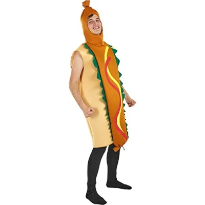 Afbeelding van Funidelia Hot Dog Kostuum voor vrouwen en mannen Eten, Drinken, Originele Leuke Volwassenen Accessoire verkleedkleding rekwisieten Halloween, carnaval &amp; feesten One Size Bruin