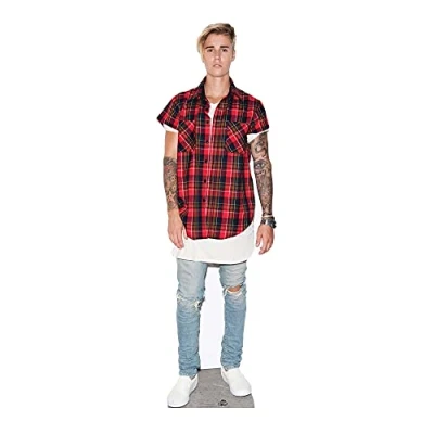 Afbeelding van Star Cutouts Ltd Justin Bieber Levensgrote kartonnen figuur, meerkleurig