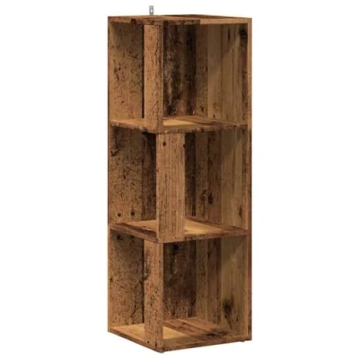 Image de vidaXL Armoire d&#039;angle vieux bois 33x33x100 cm d&#039;ingénierie856720