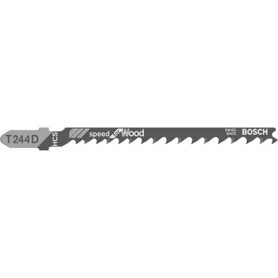 Afbeelding van Bosch Accessories 2608637881 Decoupeerzaagblad T 244 D, Speed for Wood, verpakking van 100 stuks stuk(s)