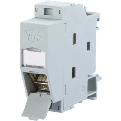 Afbeelding van Metz Connect 130B117003 E Netwerkdoos DIN rails CAT 6A Grijs wit (RAL 7035)