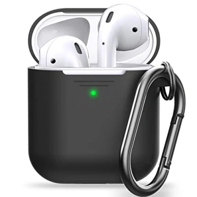 Afbeelding van KeyBudz Podskinz Keychain cover voor Airpods oplaadcase Black
