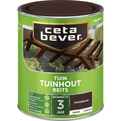 Afbeelding van Ceta Bever Dekkend Tuinhoutbeits 820 Roodbruin Blanke lak &amp; Beits