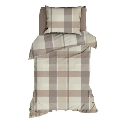 Afbeelding van Romanette Falcon Dekbedovertrek Eenpersoons 140x200/220 cm Taupe