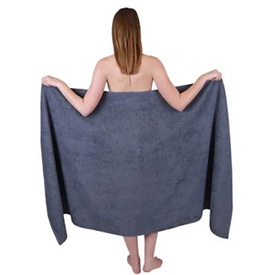 Afbeelding van Betz Berlin Grote badhanddoek, 100% katoen, maat XXL, 100 x 200 cm, donkergrijs