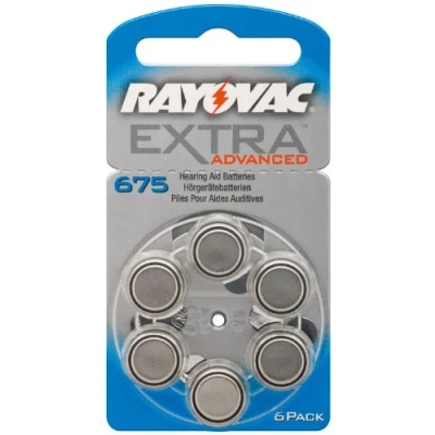 Afbeelding van Cochlear Implantaat batterijen Type 675 Rayovac