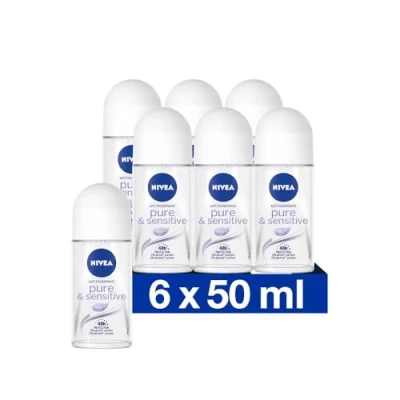 Afbeelding van 6x Nivea Deodorant Roller Sensitive &amp; Pure 50 ml