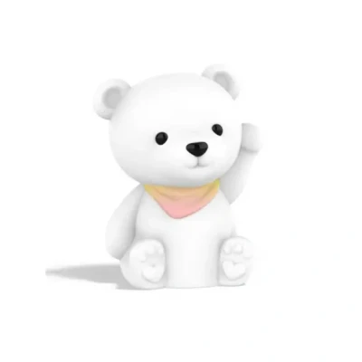 Afbeelding van Dhink Nachtlampje Teddybeer Toto oplaadbaar in zacht knuffel siliconen materiaal
