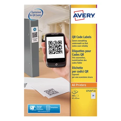 Image de Avery L7121 étiquettes 500 étiquette(s)