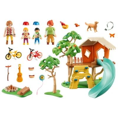 Afbeelding van PLAYMOBIL Family Fun Avonturen boomhut met glijbaan 71001