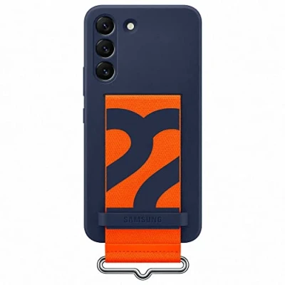 Afbeelding van Samsung Siliconen Back Cover Met Band Wit Galaxy S22