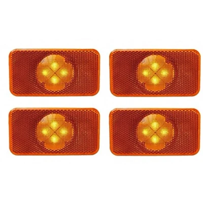 Afbeelding van 4 x Zijkant LED Reflectoren Sjabloon Lampen Specifiek voor FH FM FL Amber OEM Gemakkelijk aan 20398660 20798440