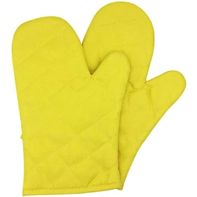 Afbeelding van Voarge ovenhandschoenen, hittebestendig, dikke 1 paar (geel)