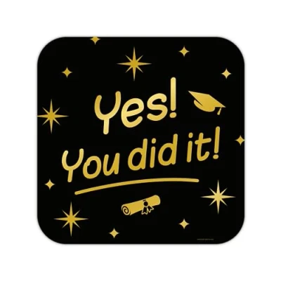 Afbeelding van Yes! You Did It! Deurbord Classy 50x50cm