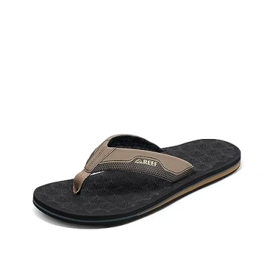 Afbeelding van Reef THE Ripper Teensandalen, Heren, Maat: 47, Black/tan Textiel/ synthetisch