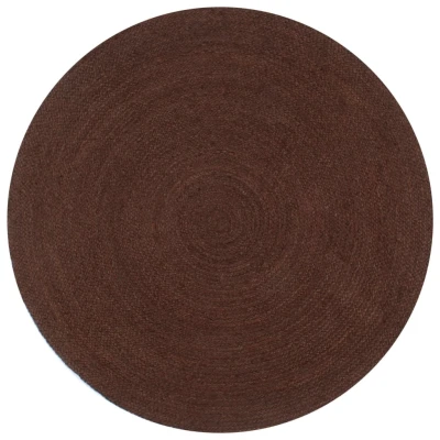 Afbeelding van Vloerkleed handgemaakt rond 150 cm jute bruin
