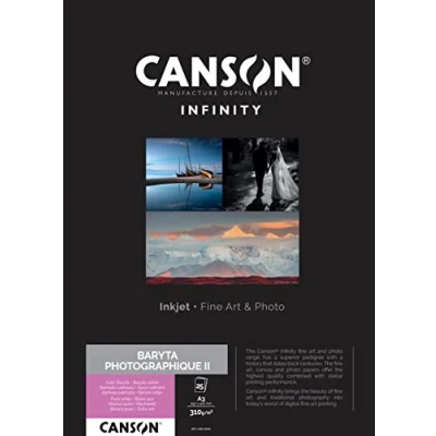 Afbeelding van Canson Infinity baryta Fotografische II, digitaal papier &quot;Vintage&quot;, satijn, 310 g, vel, A3 29,7 x 42 cm, zuiver wit, 25 vellen