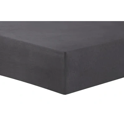 Afbeelding van Vision Hoeslaken Flanel Antraciet 90 x 200cm met ruime hoek van 30cm éénpersoonsmatras 100% katoen
