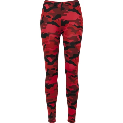 Afbeelding van Urban Classics Ladies camo Leggings Legging, Dames, Maat: Large, Red