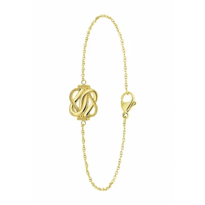 Afbeelding van Lucardi Unisex Gerecycled goldplated stalen Armband mattenklopper Staal Goudkleurig 20 cm